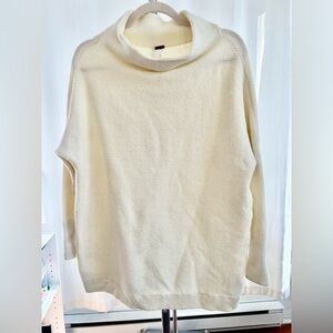 Free People Cream Oversized Knit Sweater